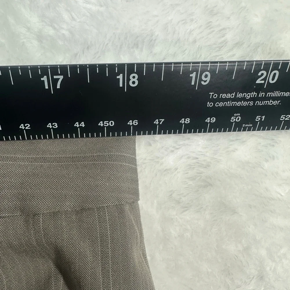Antonio Melani Dress Pants Womens 14 Brown Pinstripe‎ Flare Leg Career Trousers
